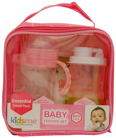 Kidsme Baby Feeding Set - Pink