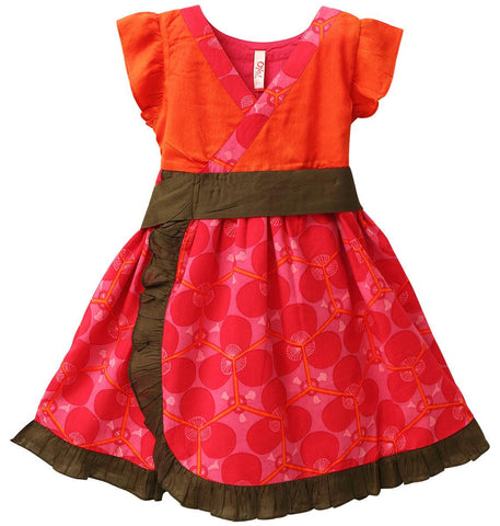 Oye Printed Mock Overlap Dress