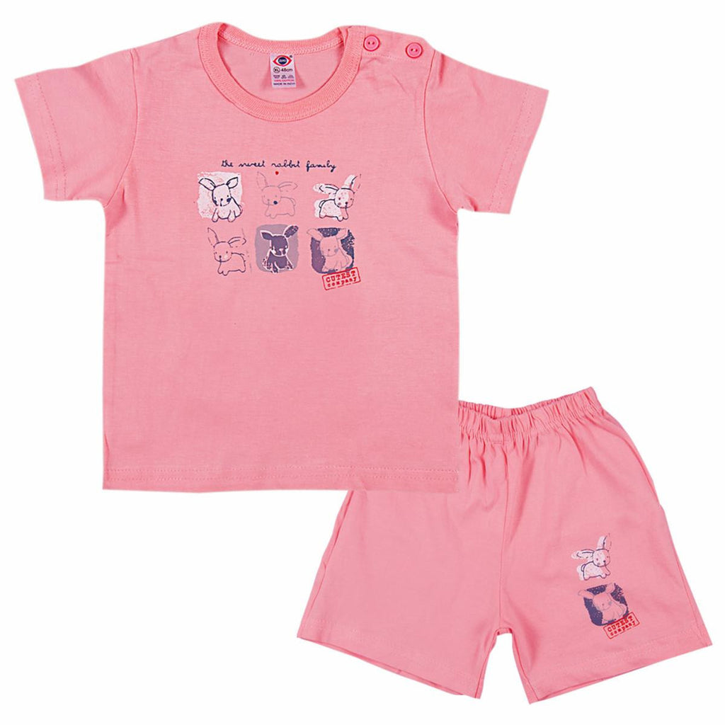 Zero Rabbit Print Tee With Shorts