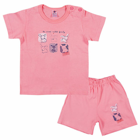 Zero Rabbit Print Tee With Shorts