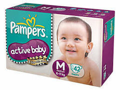 Pampers Active Baby Diapers Medium 62 Pieces (6 to 11 kg)